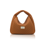 HandBag „BiVi“ aus gestepptem Kalbsleder | Orange Mediterraneo