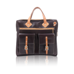 Business-Tasche „Bordi“ aus Rindsleder bordeaux-cognac | Alcantara-Innenfutter
