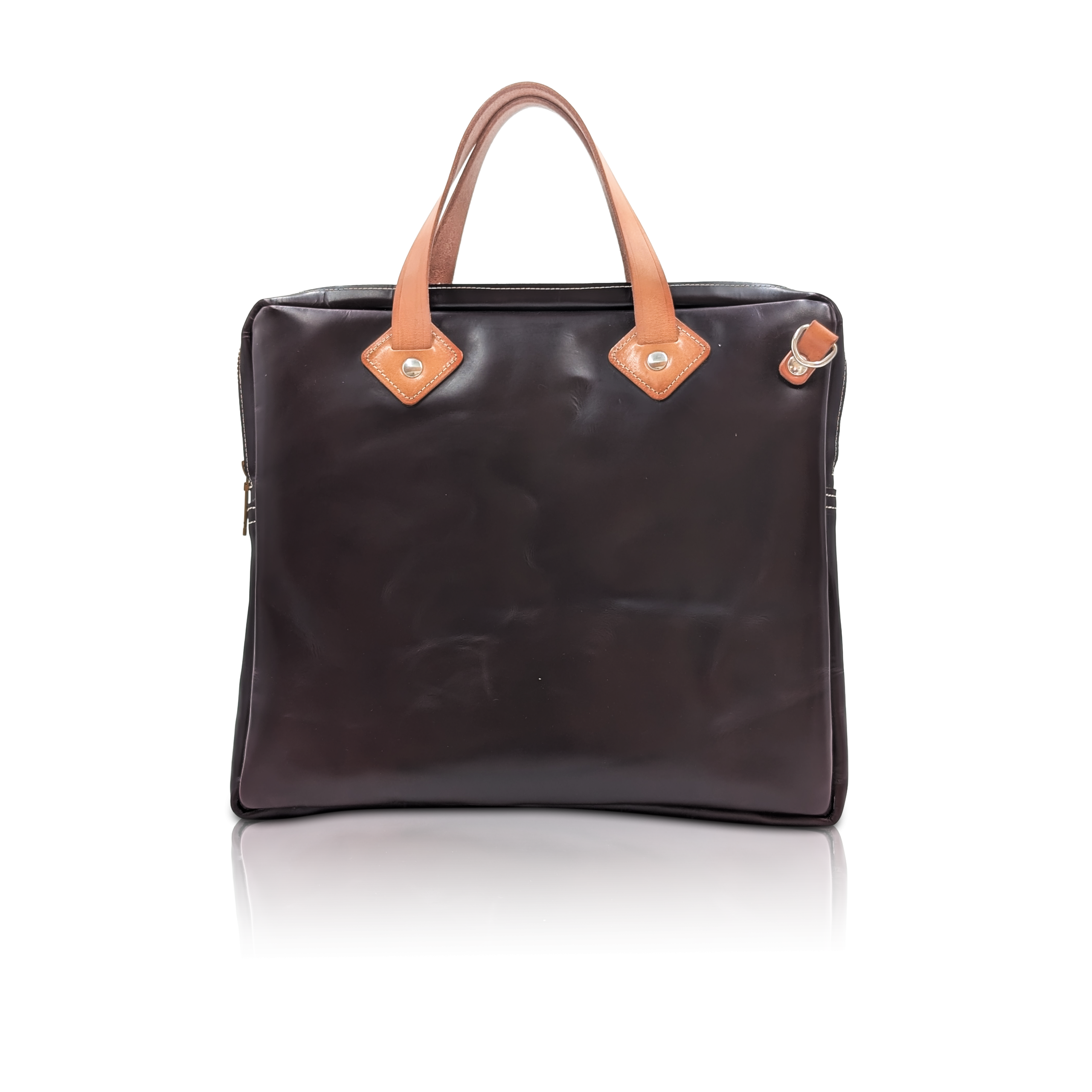 Business-Bag “Bordi” in pelle bordeaux-cognac | Interno Alcantara beige