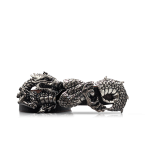 Cintura in vera pelle nera “Schla-3” | Fibbia a 3 parti, 4 cm