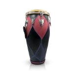 Black-Red Leather Congas from Kenya | Genuine Cowhide Percussion