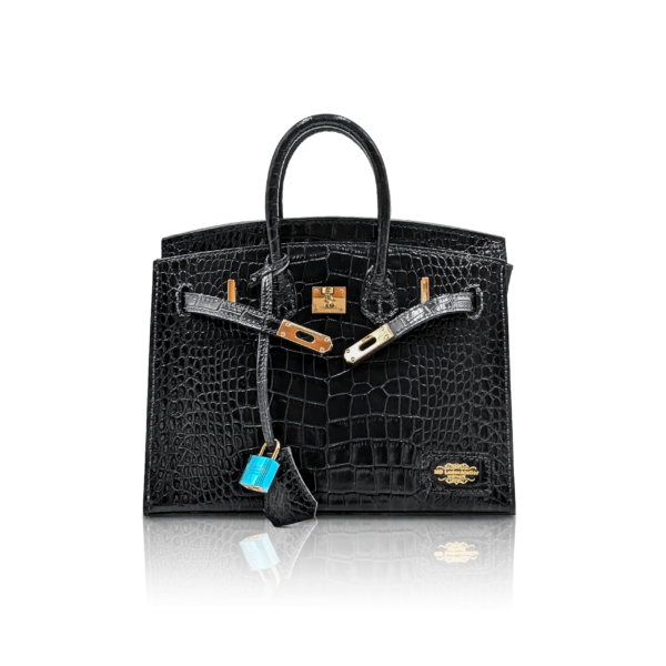 Elegante borsa in pelle effetto cocco blu