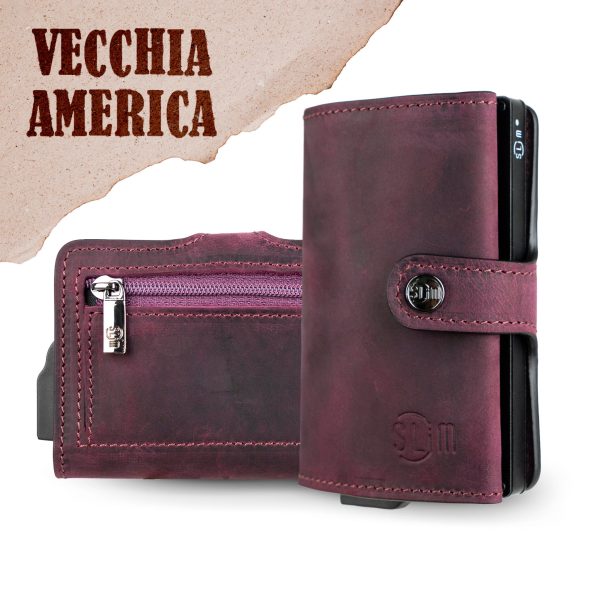 Portafoglio SLim Crazy Horse Viola