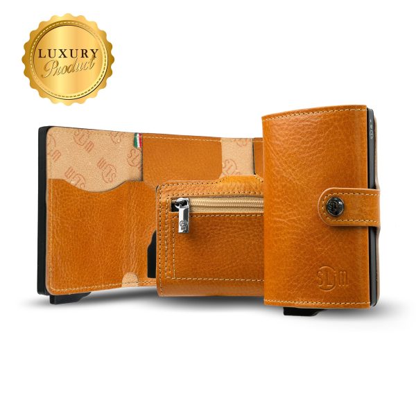 Portafoglio SLim Concia Vegetale Camel