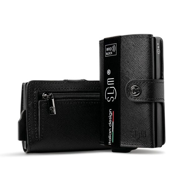 Portafoglio SLim Saffiano Nero