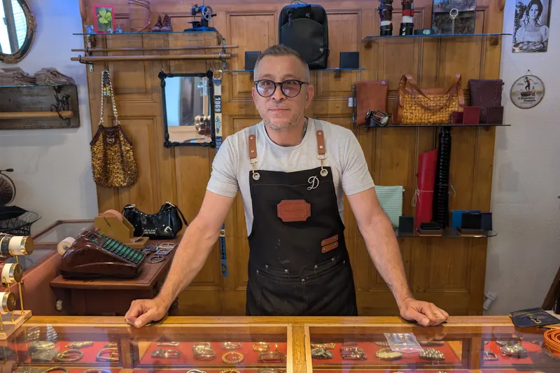 Domenico Di Cinque at the atelier counter