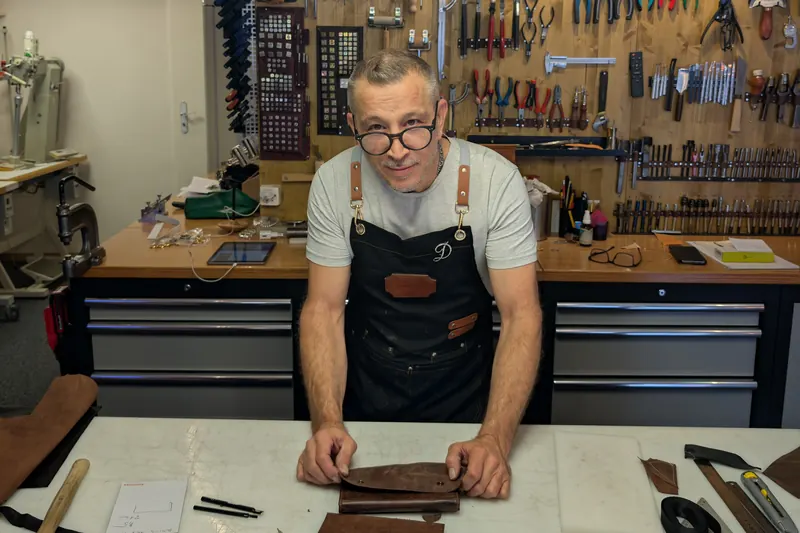 Domenico Di Cinque at the work table